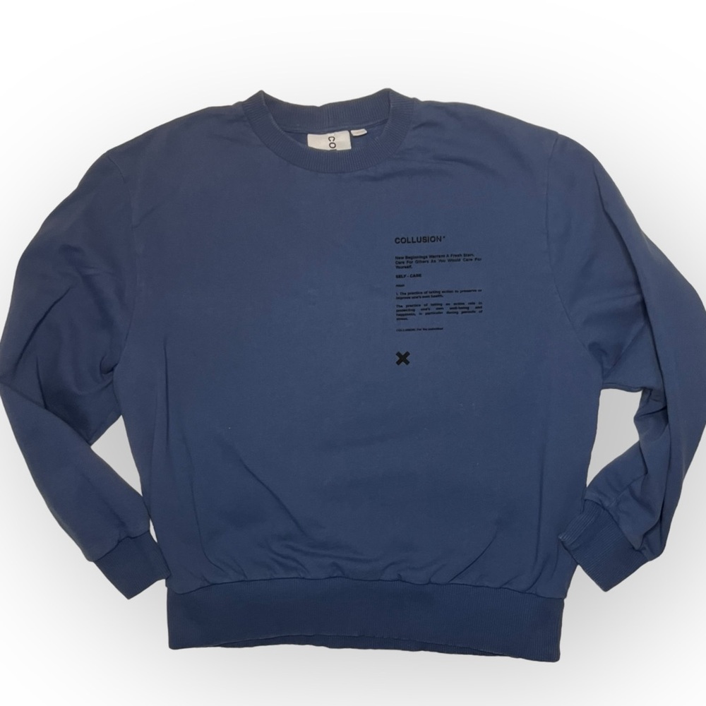 ASOS Collusion Unisex Oversize Blue Gray Sweater Size Large
